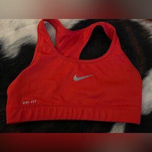 Women’s small red Nike sports bra